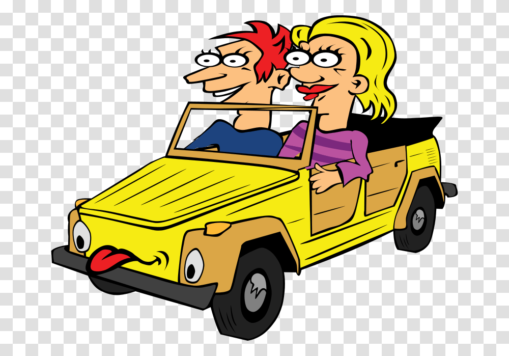 Free Clipart Girl And Boy In Self Driving Car Mlinksva, Vehicle, Transportation, Automobile, Jeep Transparent Png