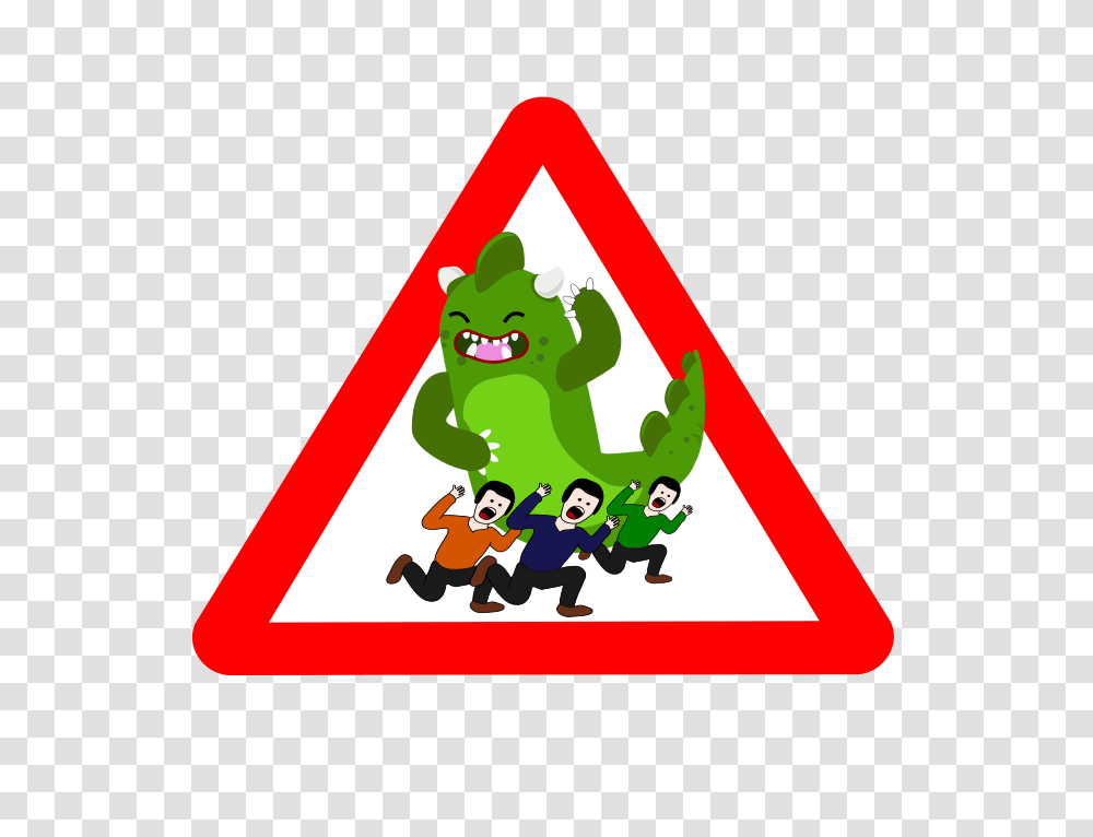 Free Clipart Godzilla Danger Morlok, Triangle, Sign, Road Sign Transparent Png