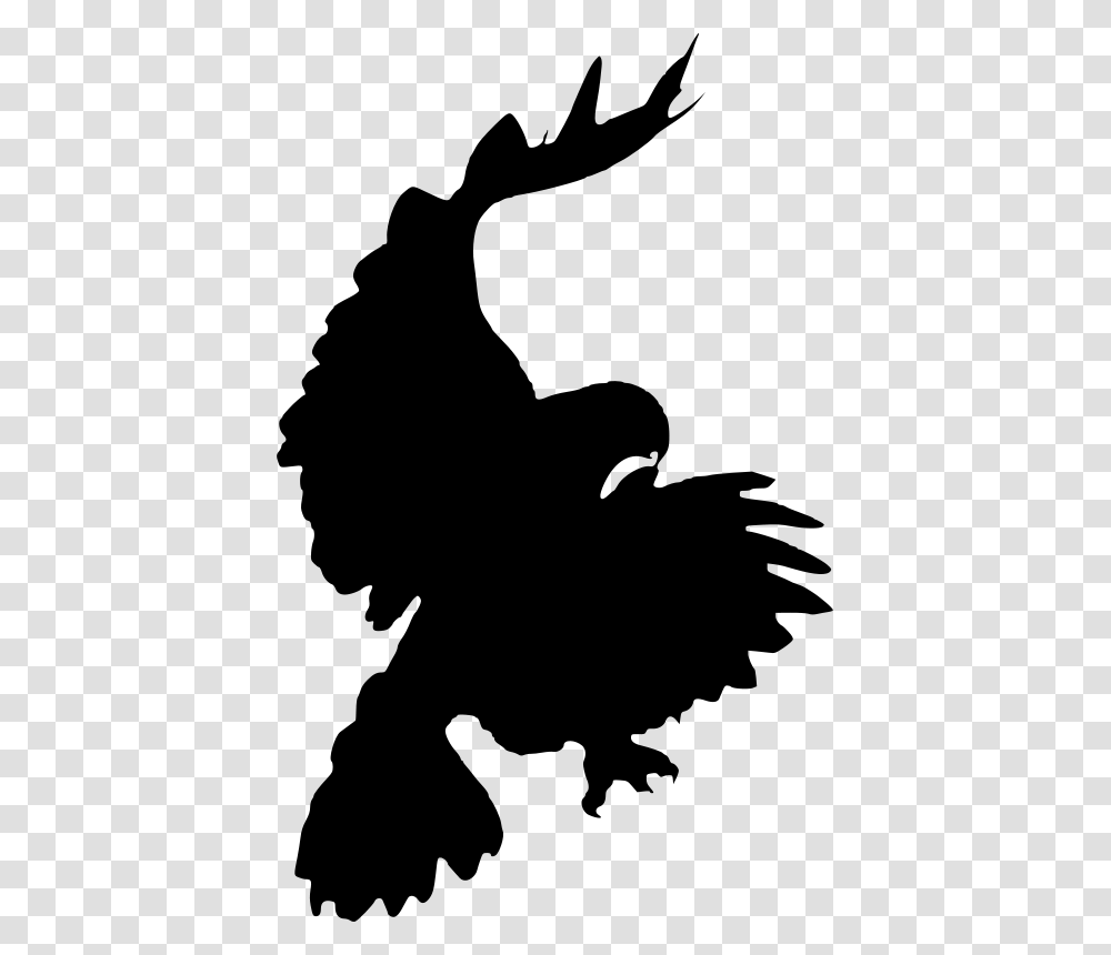 Free Clipart Hawk Pouncing Silhouette Choochus, Gray, World Of Warcraft Transparent Png