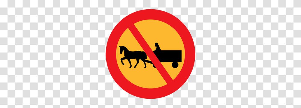 Free Clipart Horse And Carriage, Road Sign, Mammal, Animal Transparent Png