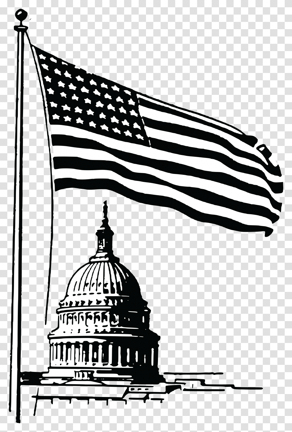 Free Clipart Images, Flag, American Flag, Dome Transparent Png