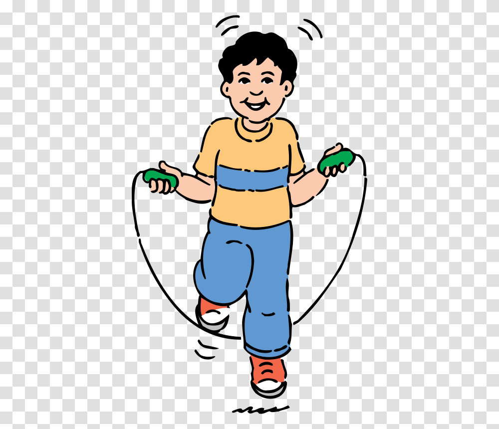 Free Clipart Jumping Rope Johnny Automatic, Person, Standing, Arm Transparent Png