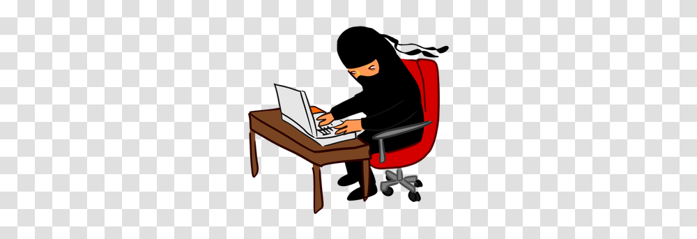 Free Clipart Laptop Computer, Person, Furniture, Piano, Leisure Activities Transparent Png