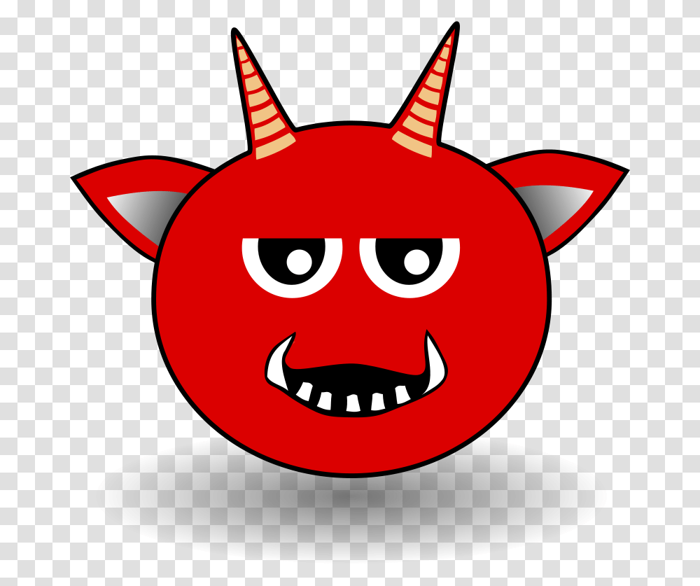 Free Clipart Little Red Devil Head Cartoon Palomaironique, Label, Sticker Transparent Png