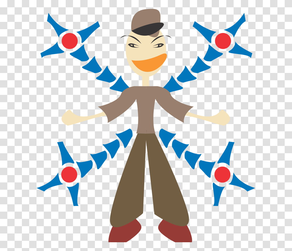 Free Clipart Man With Mechanic Arms Dcatcherex, Person, People, Drawing Transparent Png