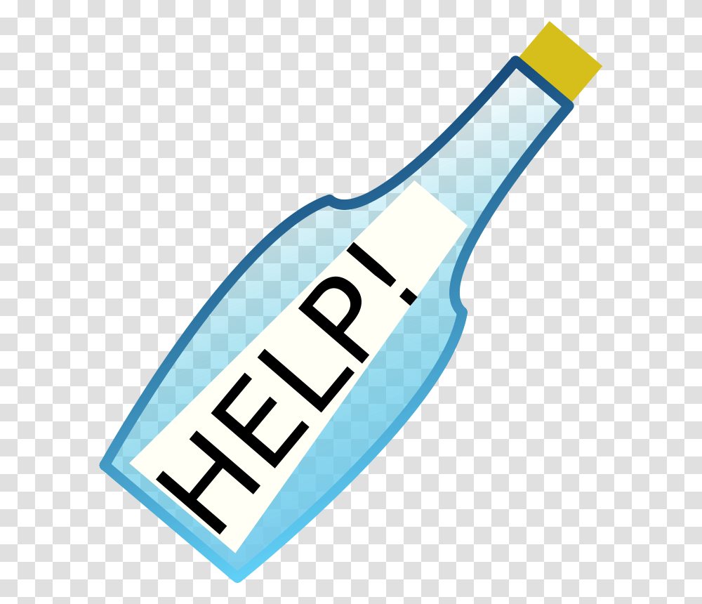 Free Clipart Message In A Bottle, Label, Brush, Tool Transparent Png