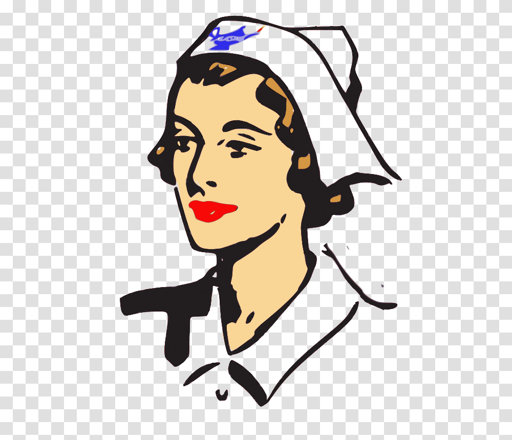 Free Clipart Nurses Cap Bedpanner, Face, Person, Human Transparent Png