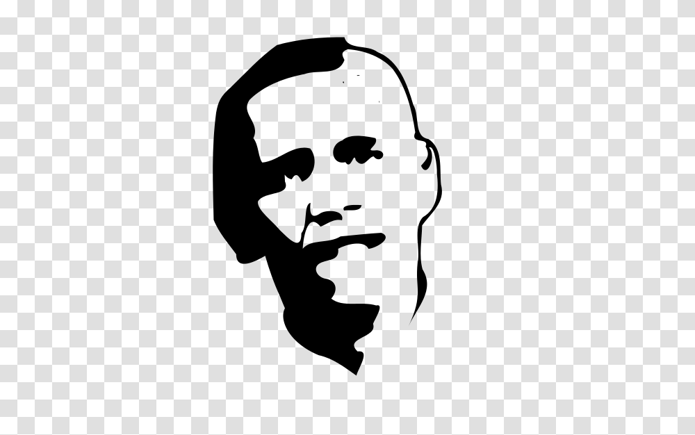 Free Clipart Obama Portrait Bw User Unknown, Gray, World Of Warcraft Transparent Png