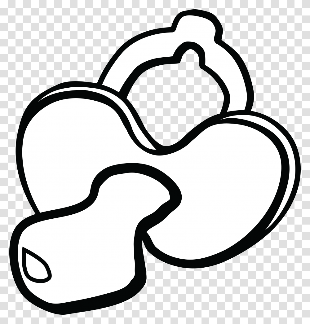 Free Clipart Of A Baby Pacifier, Stencil, Alphabet, Heart Transparent Png