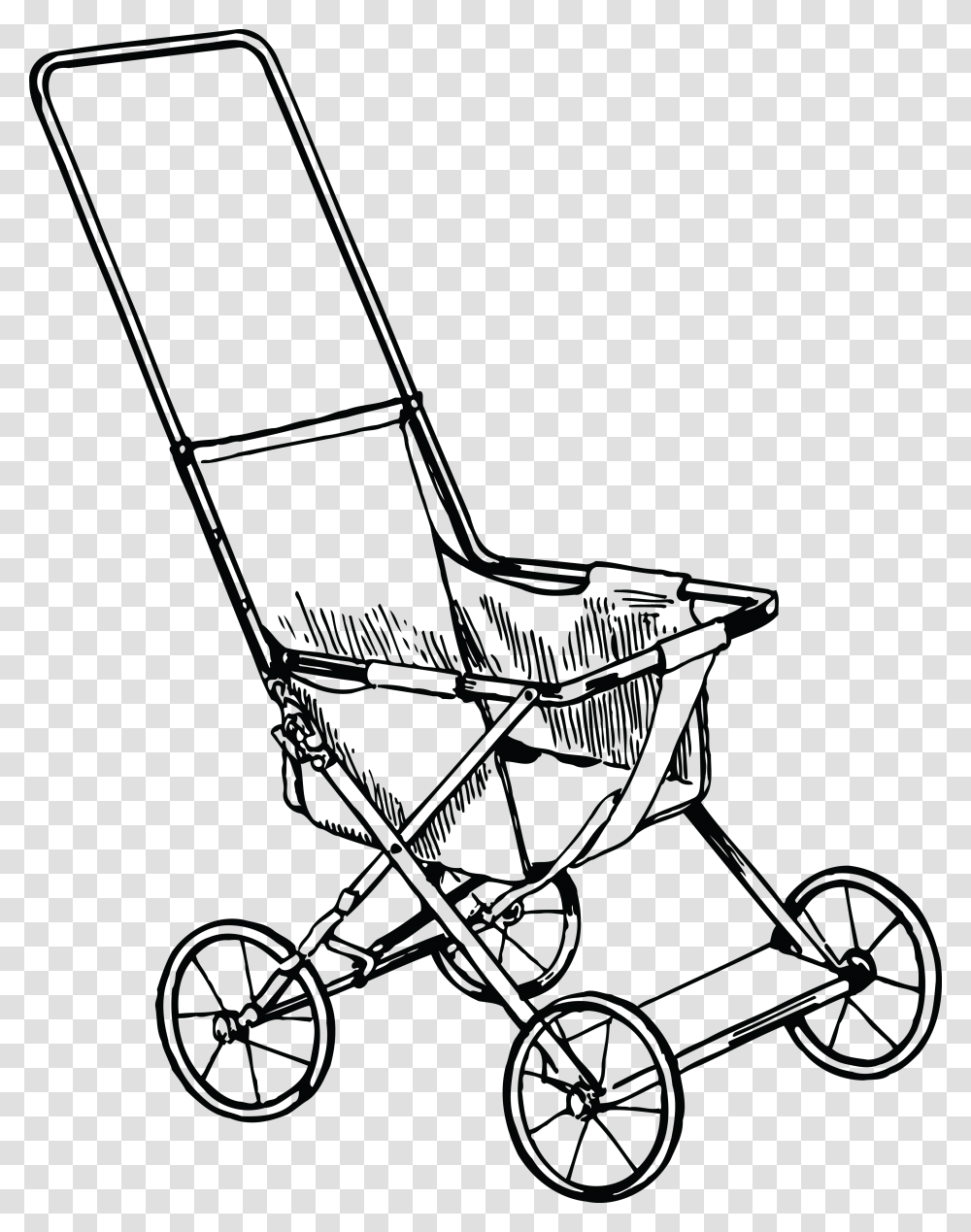 Free Clipart Of A Baby Stroller, Furniture, Chair, Wheel, Machine Transparent Png