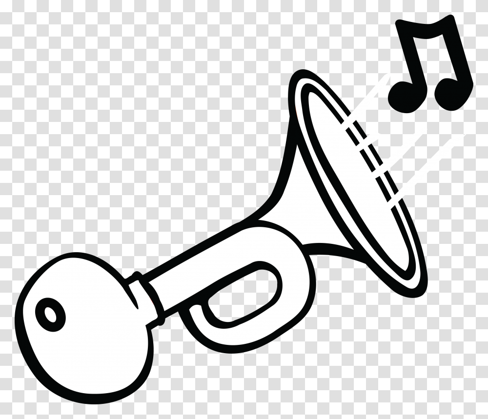 Free Clipart Of A Bicycle Horn, Brass Section, Musical Instrument, Scissors, Blade Transparent Png