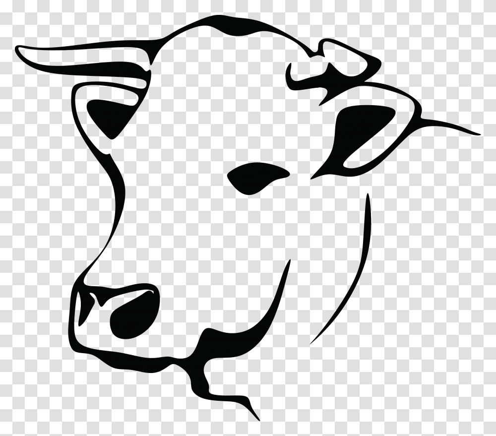 Free Clipart Of A Black And White Cow, Silhouette, Pillow, Cushion, Stencil Transparent Png