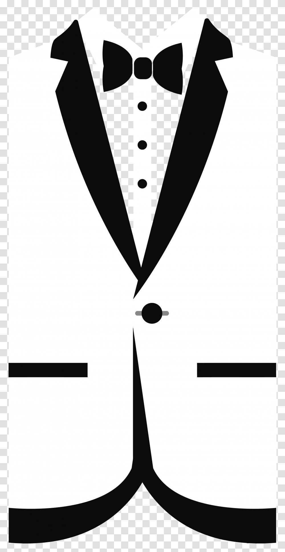 Free Clipart Of A Black And White Formal Bow Tie And Tuxedo Clipart, Face, Stencil, Label Transparent Png