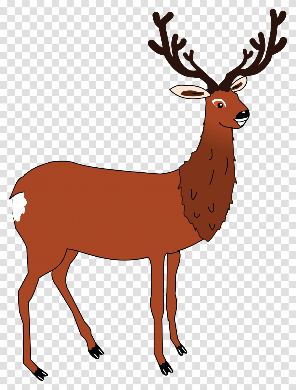 Free Clipart Of A Buck Deer, Animal, Mammal, Llama, Alpaca Transparent Png