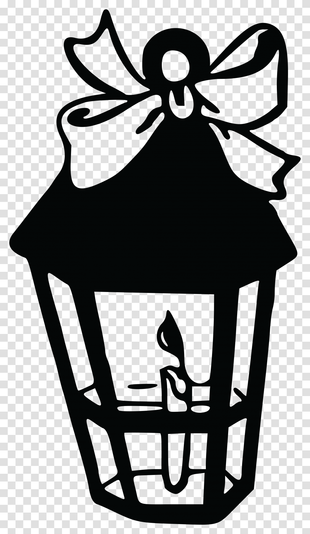 Free Clipart Of A Candle Lantern, Silhouette, Lamp, Light Transparent Png