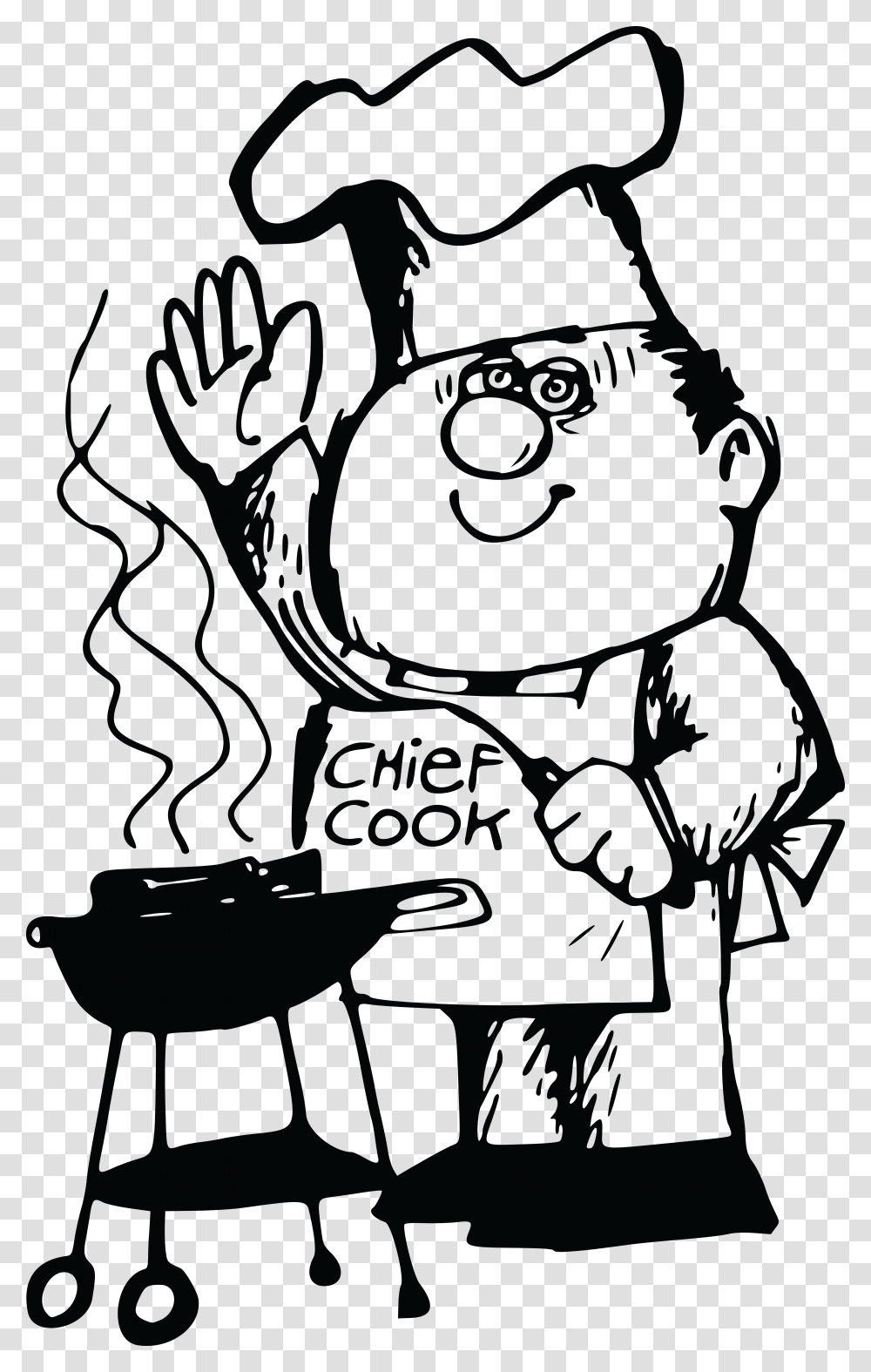 Free Clipart Of A Chef Waving, Light, Meal, Food Transparent Png