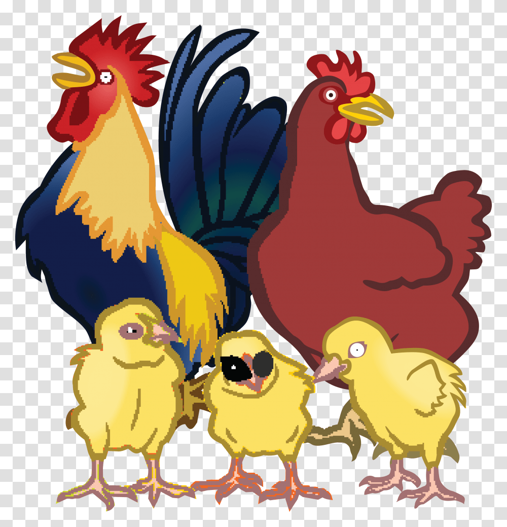 Free Clipart Of A Chicken Family Chickens Clipart, Poultry, Fowl, Bird, Animal Transparent Png