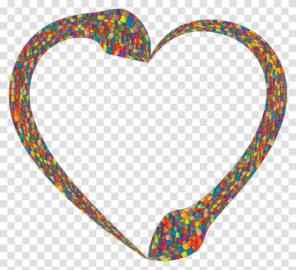 Free Clipart Of A Colorful Heart Made Of Snakes, Accessories, Accessory, Rug, Jewelry Transparent Png