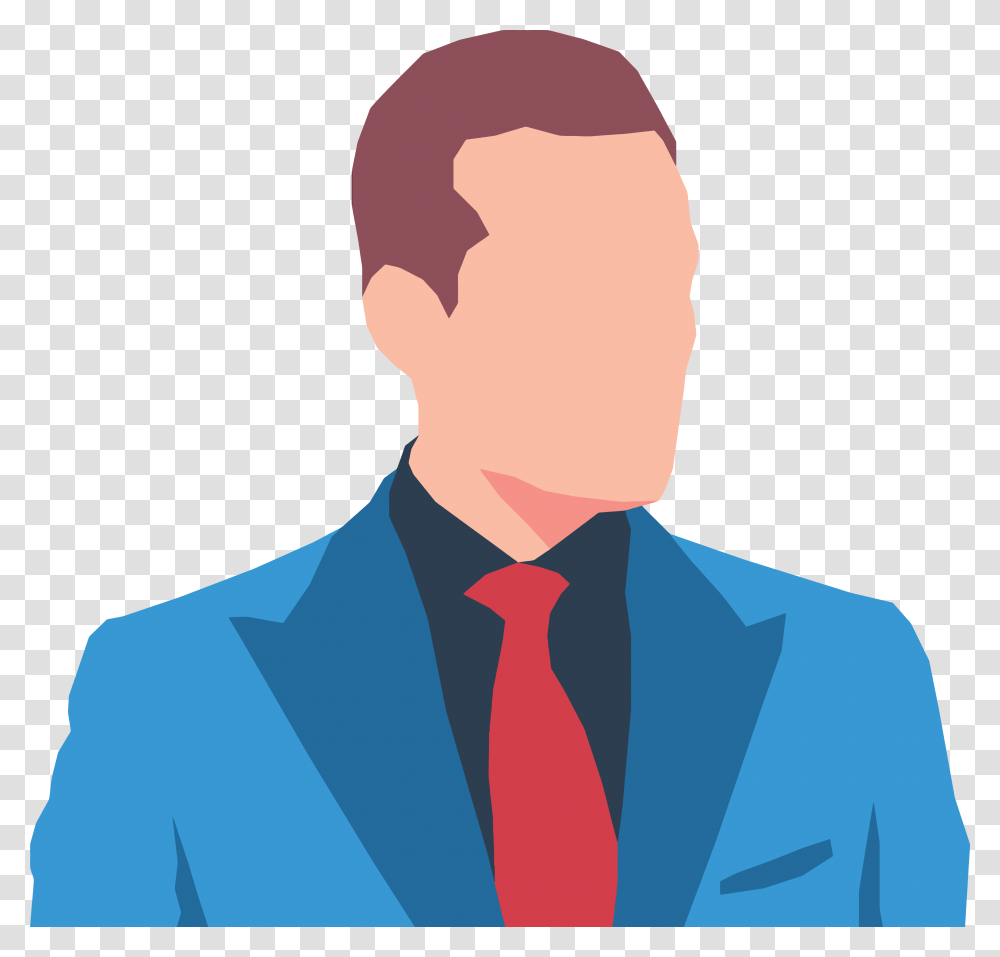 Free Clipart Of A Faceless Business Man Avatar, Tie, Accessories, Accessory, Necktie Transparent Png
