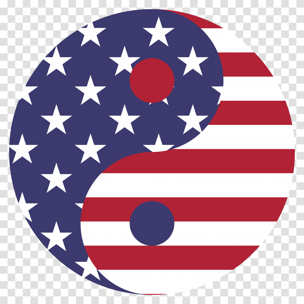 Free Clipart Of A Fourth Of July American Yin Yang, Number, Logo Transparent Png