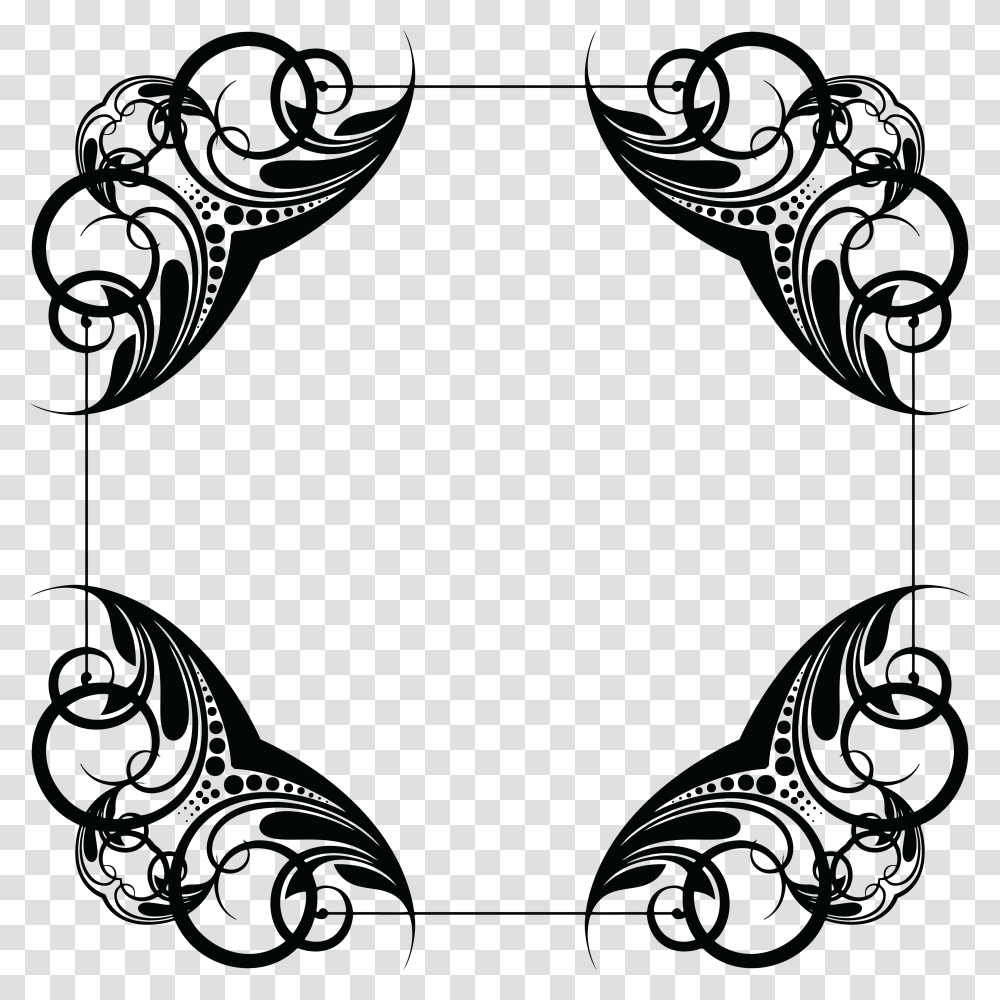 Free Clipart Of A Frame Design Element, Silhouette Transparent Png