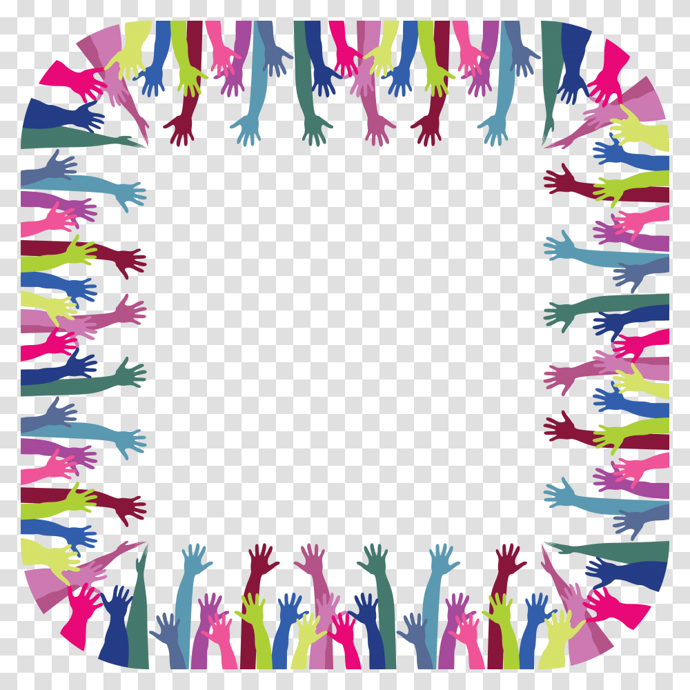 Free Clipart Of A Frame Of Hands, Purple, Pattern Transparent Png