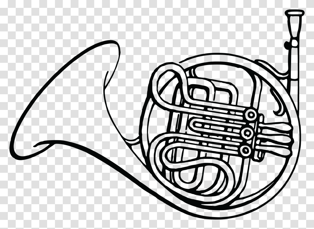 Free Clipart Of A French Horn, Brass Section, Musical Instrument, Bugle Transparent Png