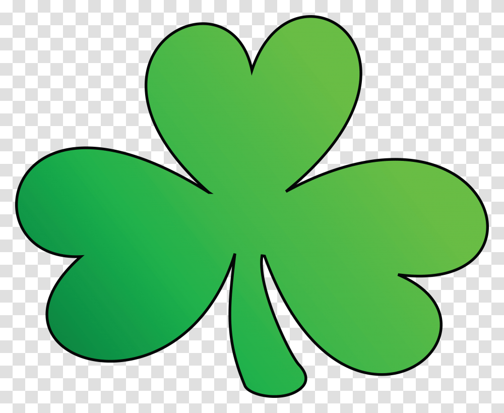 Free Clipart Of A Green Outlined Clover Shamrock St Patricks Day, Leaf, Plant, Logo Transparent Png