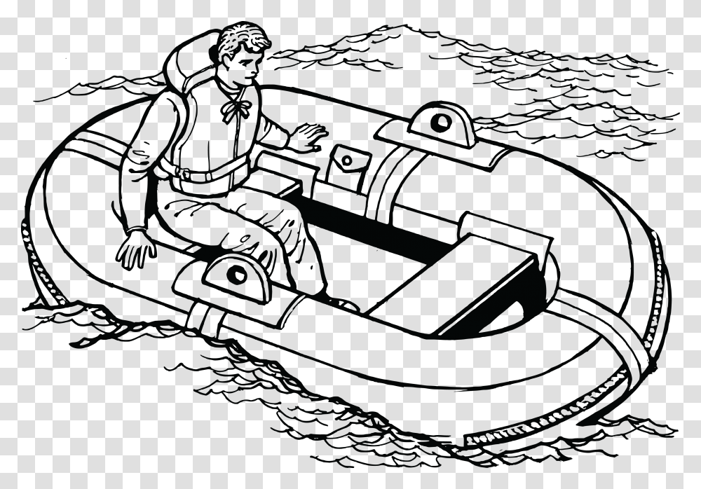 Free Clipart Of A Man In A Life Raft, Shoe, Footwear Transparent Png