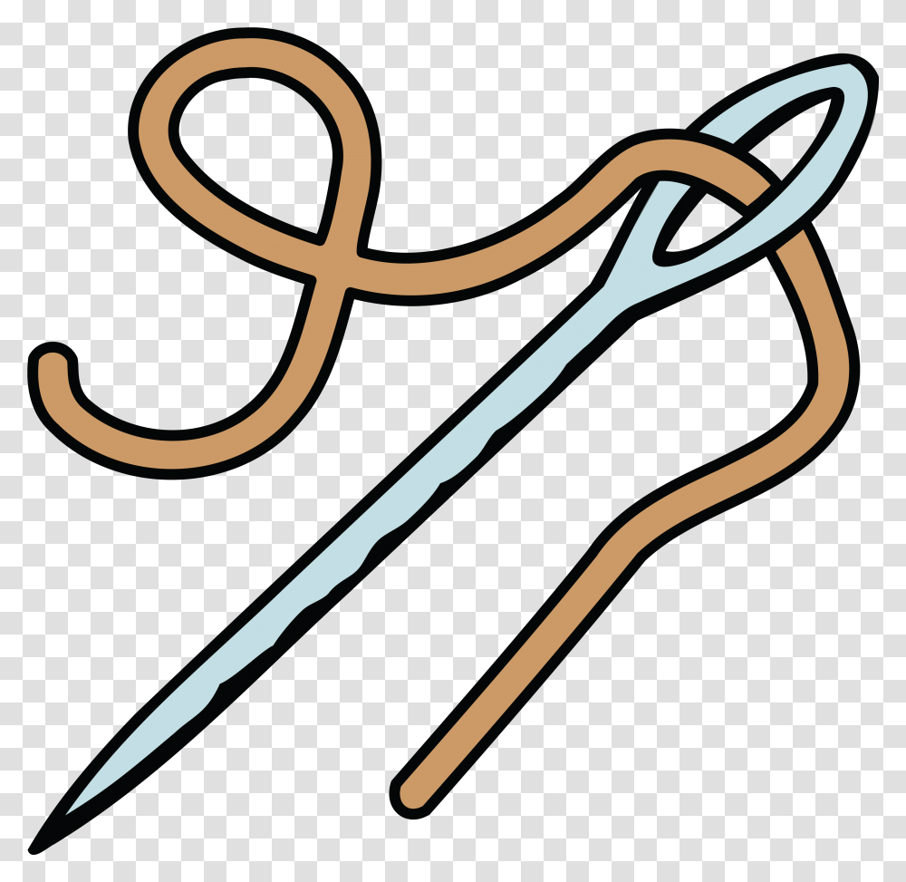 Free Clipart Of A Needle And Thread Needle Clipart, Weapon, Weaponry, Blade, Hammer Transparent Png