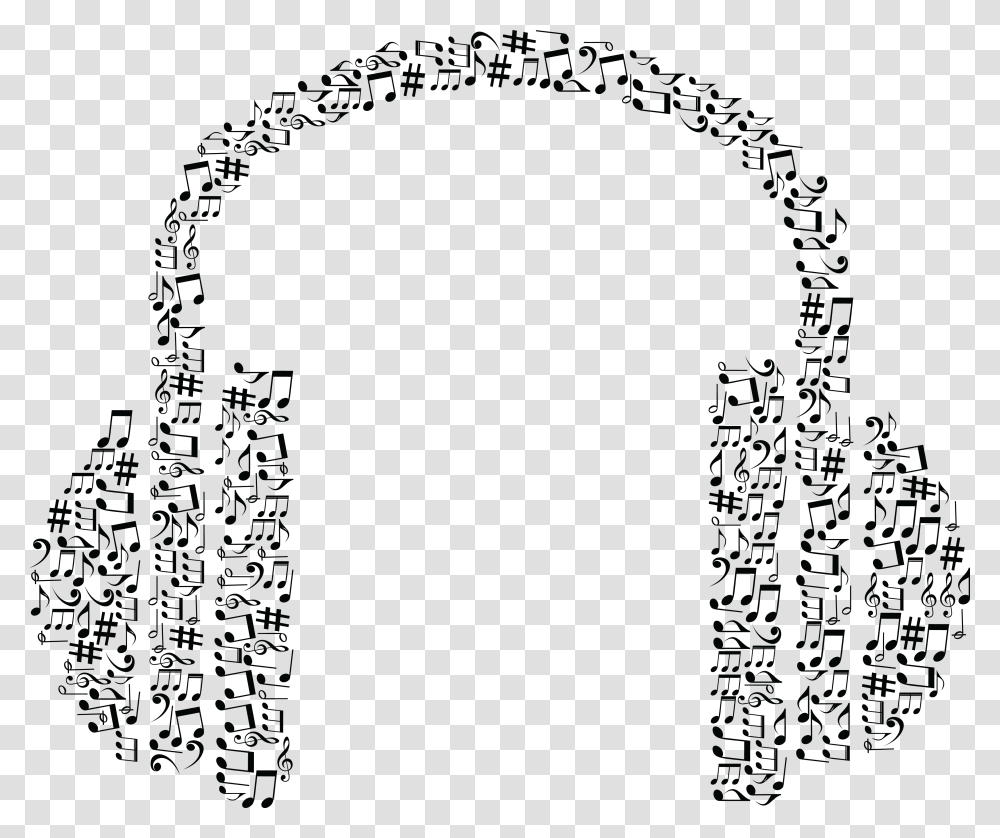 Free Clipart Of A Pair Of Headphones Made Of Black Headphone Music Note Clipart, Architecture, Building, Pillar, Tower Transparent Png