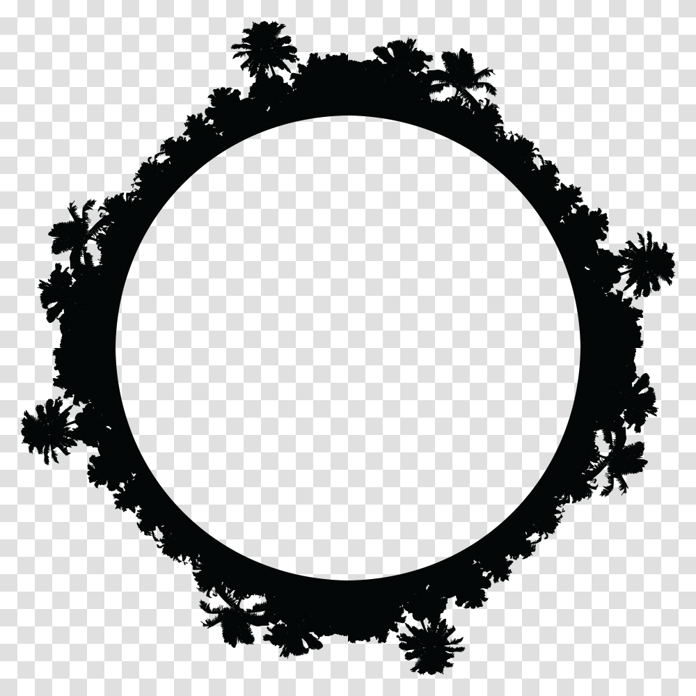 Free Clipart Of A Palm Tree Border, Moon, Outer Space, Night, Astronomy Transparent Png