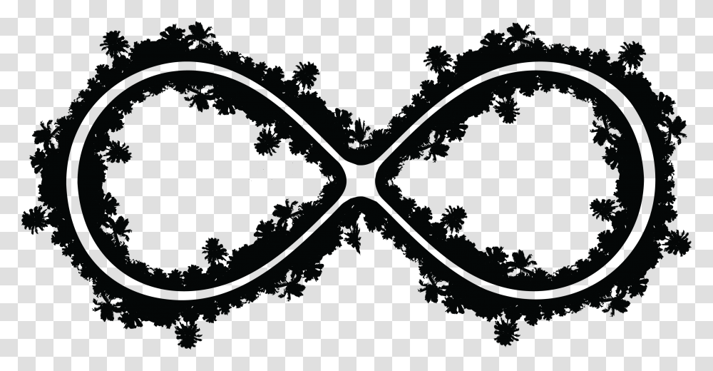 Free Clipart Of A Palm Tree Infinity Symbol Tree As Infinity Symbol, Pattern, Silhouette, Gray, Batman Logo Transparent Png