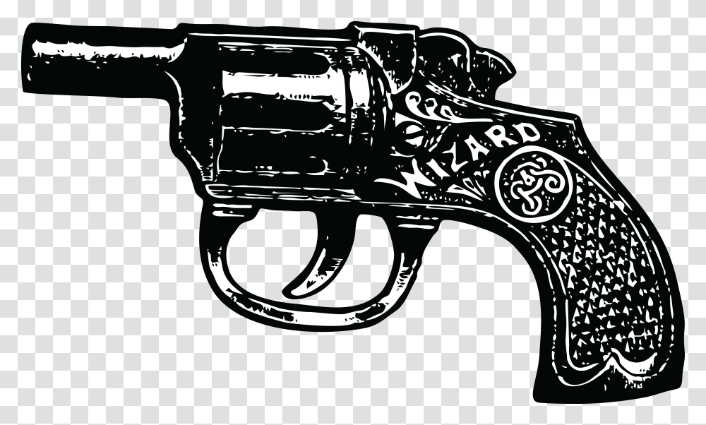 Free Clipart Of A Pistol Gun Vintage, Handgun, Weapon, Weaponry Transparent Png