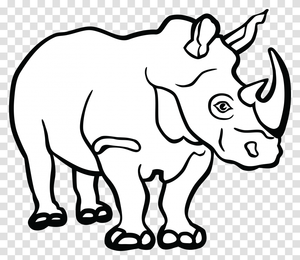 Free Clipart Of A Rhino, Elephant, Wildlife, Mammal, Animal Transparent Png