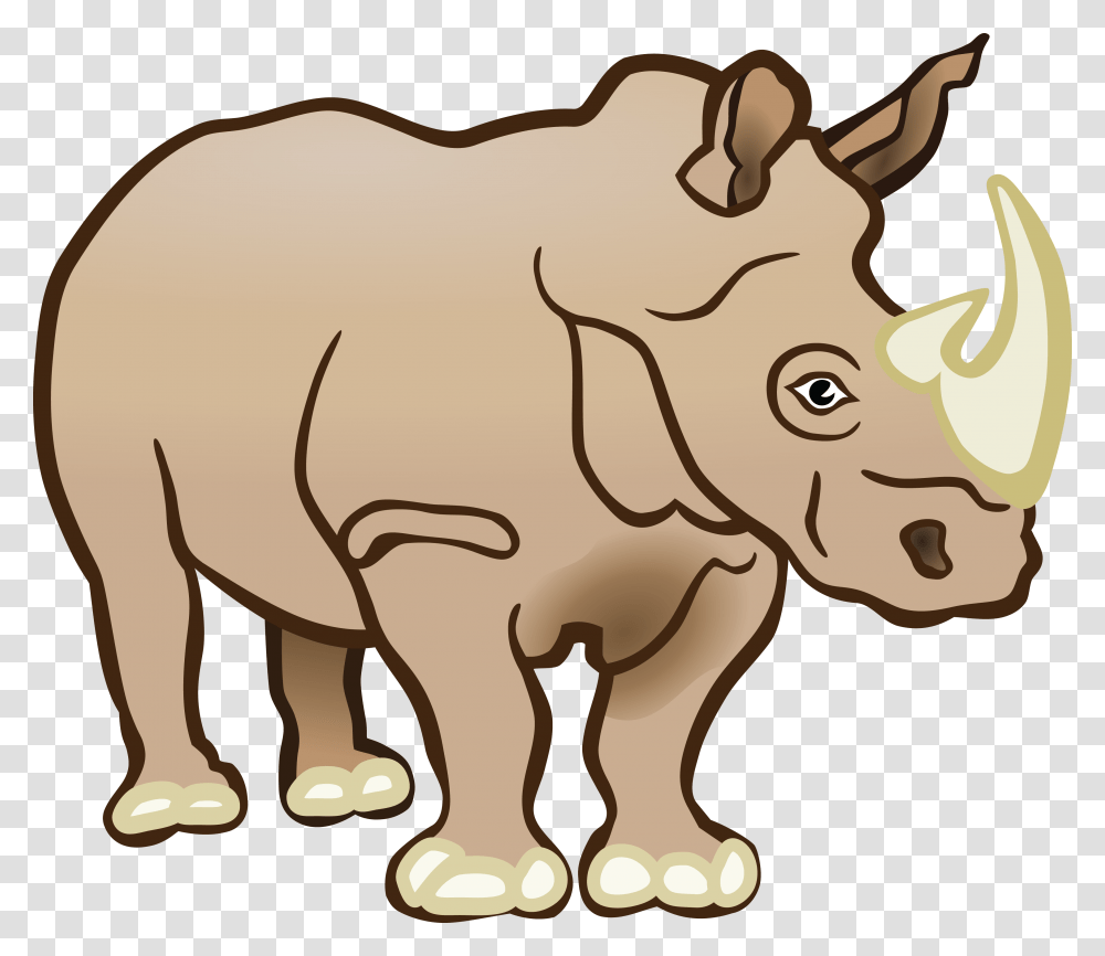 Free Clipart Of A Rhino, Mammal, Animal, Wildlife, Aardvark Transparent Png