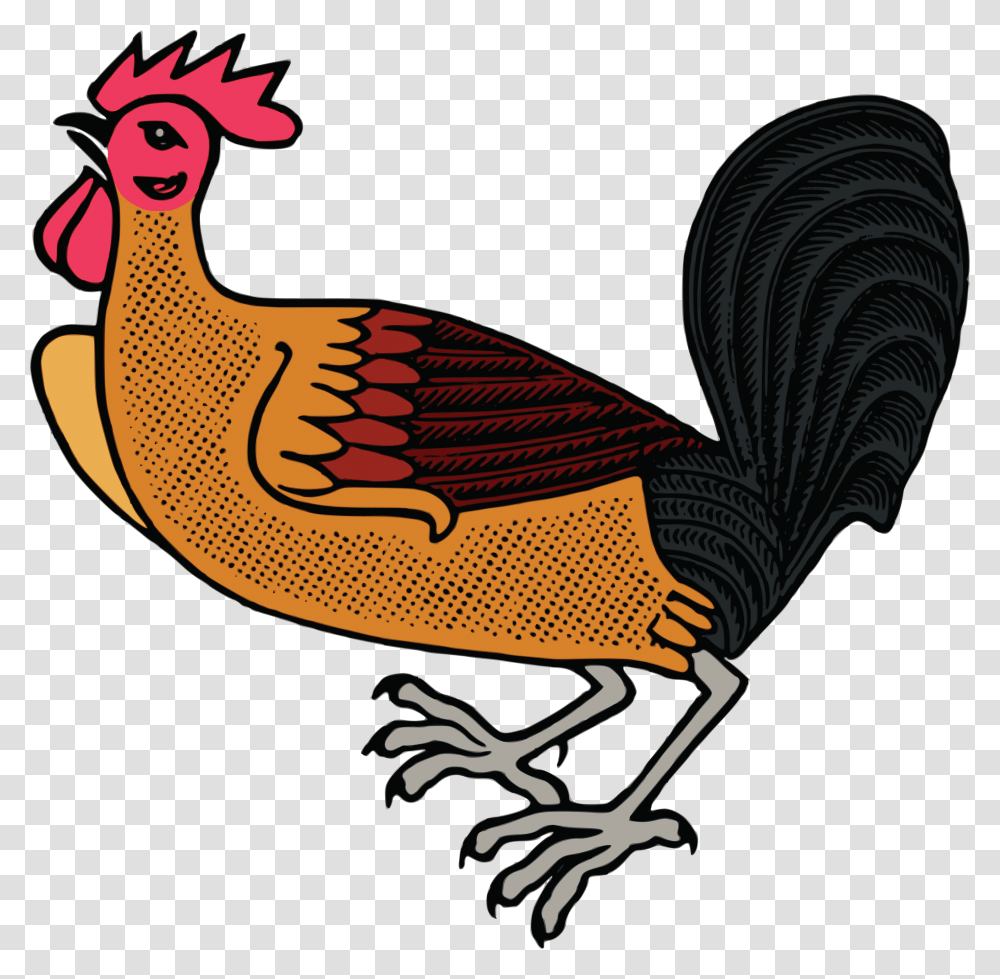 Free Clipart Of A Rooster, Animal, Fowl, Bird, Poultry Transparent Png