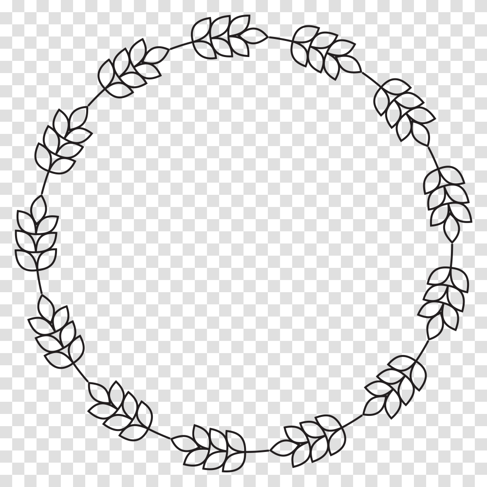 Free Clipart Of A Round Border Of Barley, Stencil, Oval Transparent Png