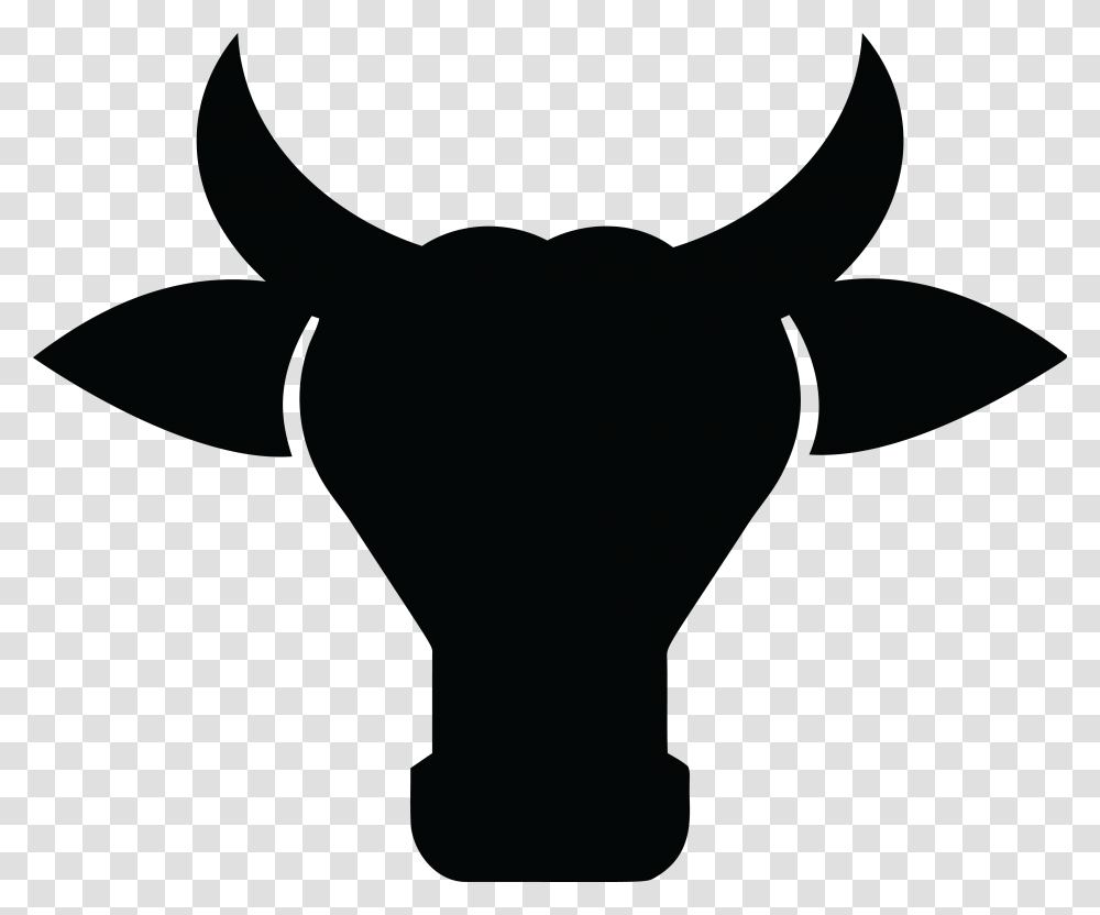 Free Clipart Of A Silhouetted Cow Head, Light, Flare, Lightbulb Transparent Png