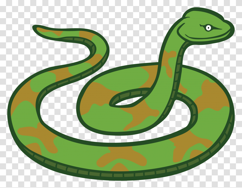 Free Clipart Of A Snake, Reptile, Animal, Green Snake Transparent Png