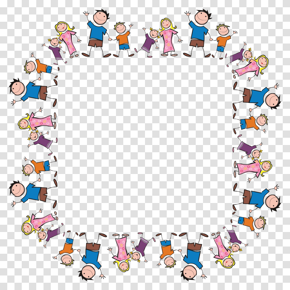 Free Clipart Of A Square Frame Made Of Stick Family Members, Collage, Poster, Advertisement, Person Transparent Png