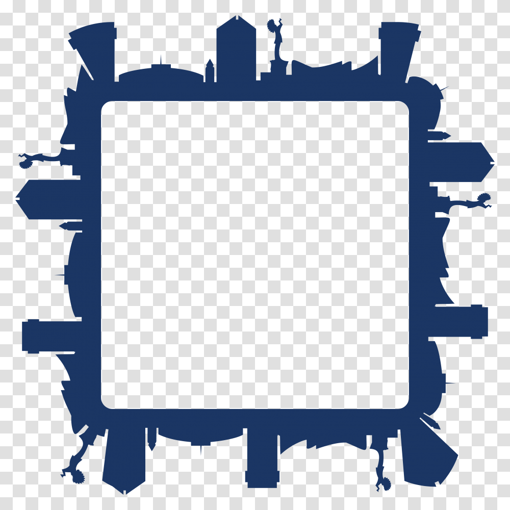 Free Clipart Of A Square Frame Of The Wichita Kansas Skyline, Electronics, Mirror Transparent Png