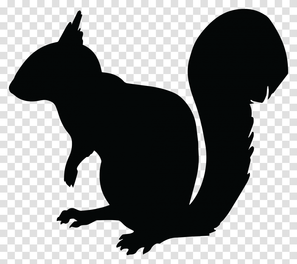 Free Clipart Of A Squirrel Silhouette, Animal, Mammal, Pet, Person Transparent Png