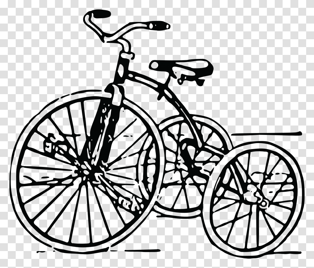 Free Clipart Of A Tricycle, Bicycle, Vehicle, Transportation, Bike Transparent Png