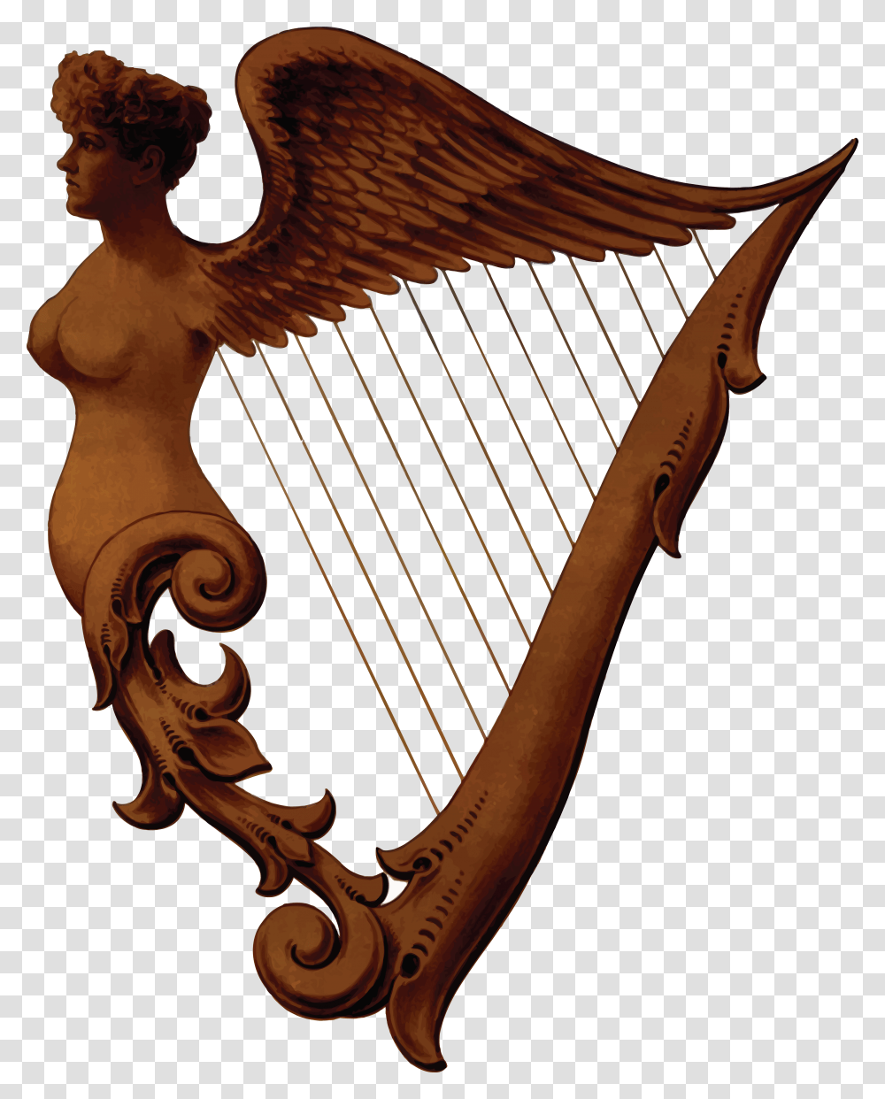 Free Clipart Of An Irish Harp, Musical Instrument, Lyre, Leisure Activities, Axe Transparent Png