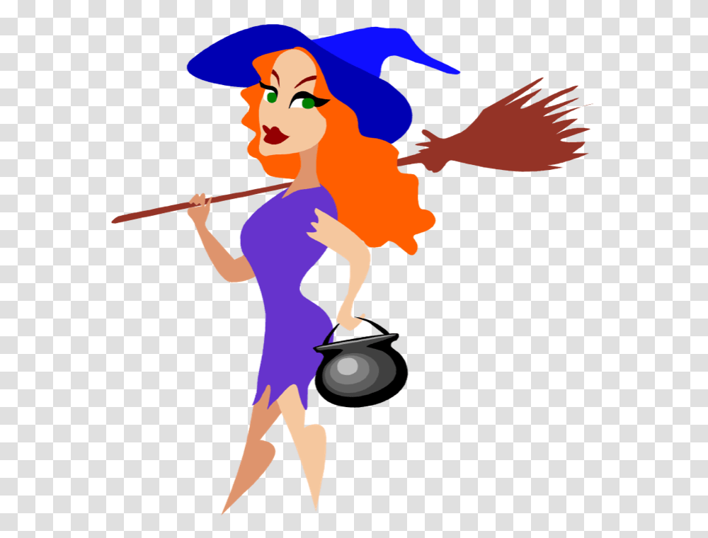Free Clipart Of Halloween Witches, Person, Leisure Activities, Female, Dress Transparent Png