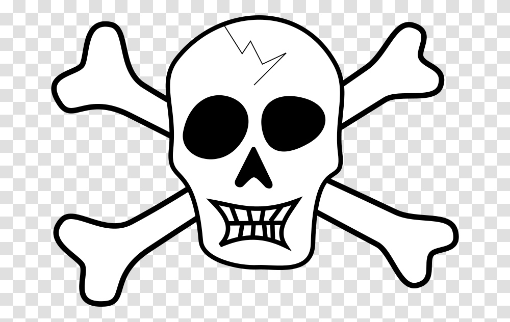 Free Clipart Pirate Skull Tribut, Label, Stencil Transparent Png