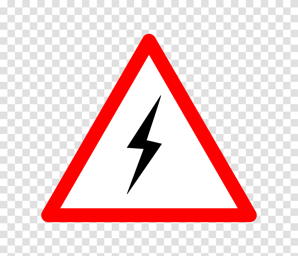 Free Clipart Power Danger Nicubunu, Sign, Triangle, Road Sign Transparent Png