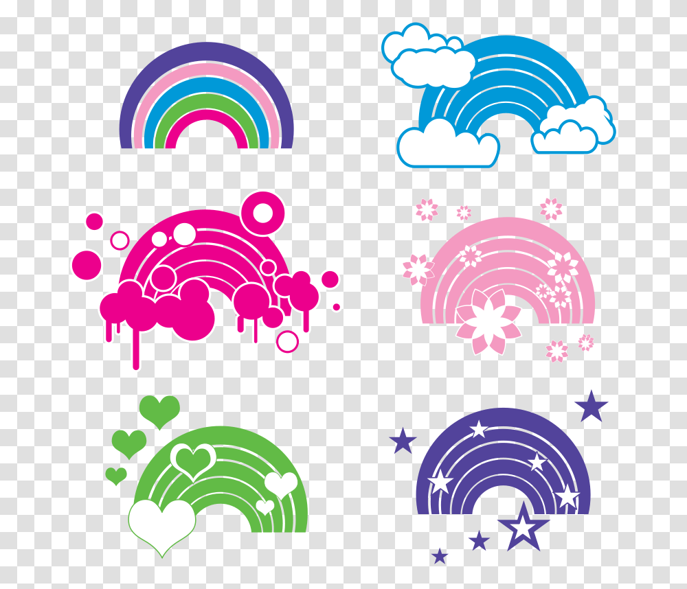 Free Clipart Rainbow Embellishments Enlivendesigns, Pattern, Floral Design, Outdoors Transparent Png