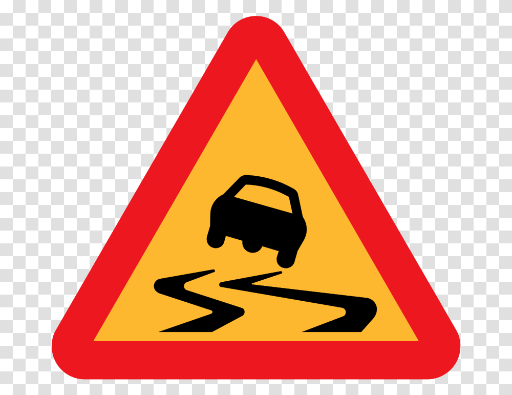 Free Clipart Slippery Roadsign Ryanlerch, Road Sign, Triangle Transparent Png